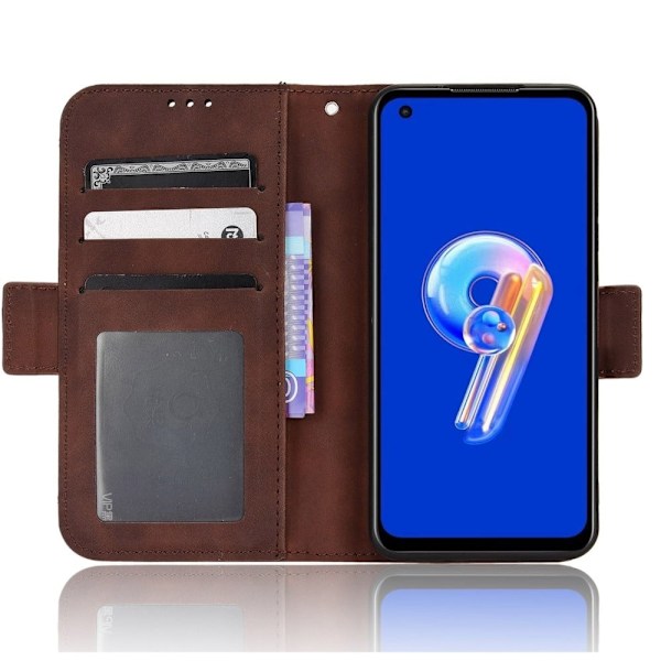 Modernt Asus Zenfone 9 fodral med plånbok - Brun Brun