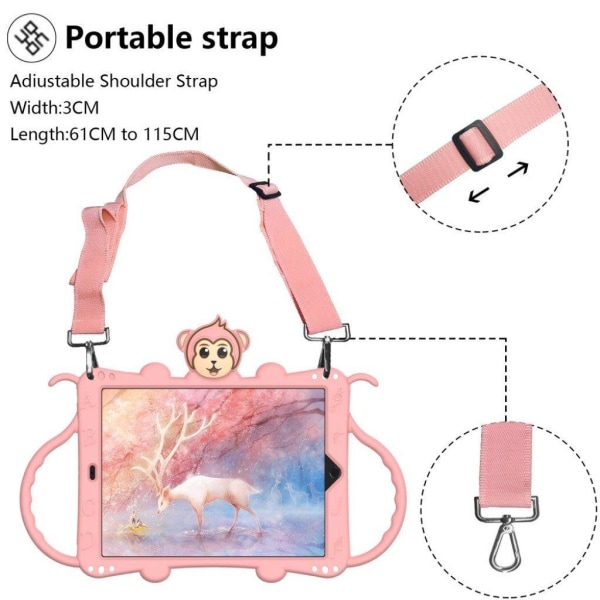 iPad 10.2 (2019) monkey style silicone case - Pink Pink