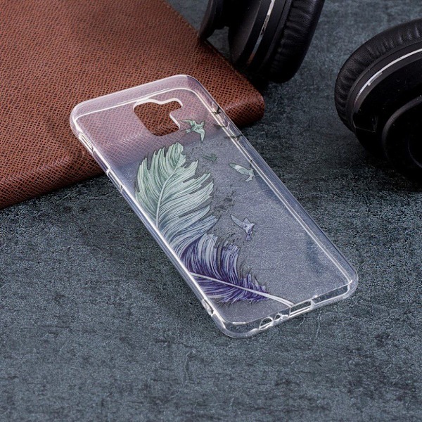 Samsung Galaxy J6 (2018) mobilskal silikon på - Fjäder multifärg