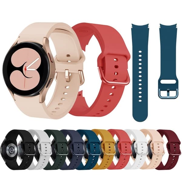Myk klokkerem i silikon for Samsung Galaxy Watch 4-enhet - Grå Silver grey