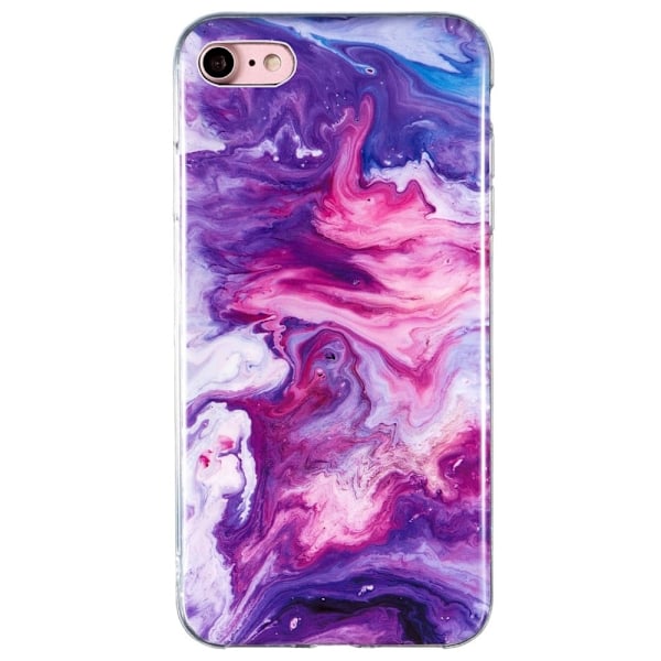Marble iPhone Se (2022) / Se 2020 / 8 / 7 Suojakotelo - Punainen Multicolor
