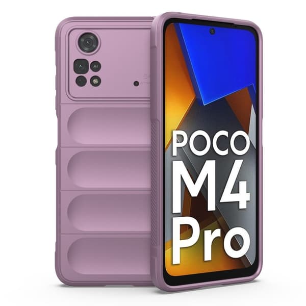 Deksel med mykt grep for Xiaomi Poco M4 Pro - Lyselilla Purple