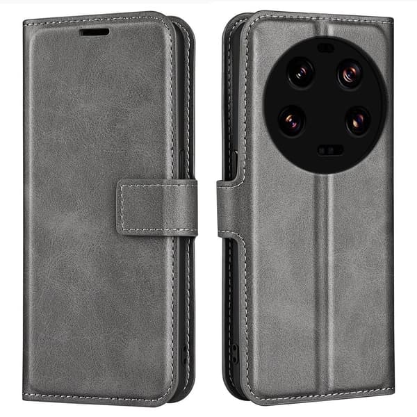 Læretui med Lommebok til Xiaomi 13 Ultra - Grå Silver grey