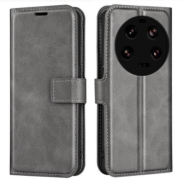 Lompakko Nahkakotelo For Xiaomi 13 Ultra - Harmaa Silver grey
