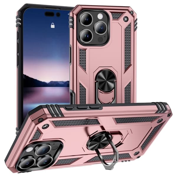 Bofink Combat iPhone 16 Pro deksel - Rose Gull Pink