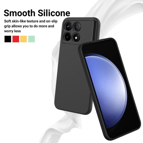 Matte Liquid Xiaomi Redmi K70 / Xiaomi Redmi K70 Pro silikone cover - Sort Black