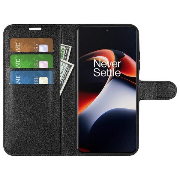 Klassisk OnePlus 11R / Ace 2 Flip Etui - Sort Black
