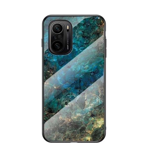 Fantasy Marble Xiaomi Mi 11i / K40 Pro Plus / Poco F3 Cover - Smaragd Marmor Green