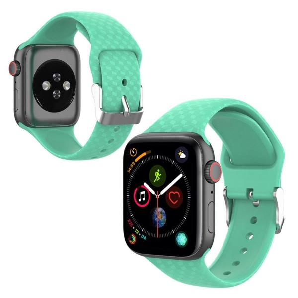 Apple Watch Series 5 44mm 3D rhinestone silicone watch band - Green Green