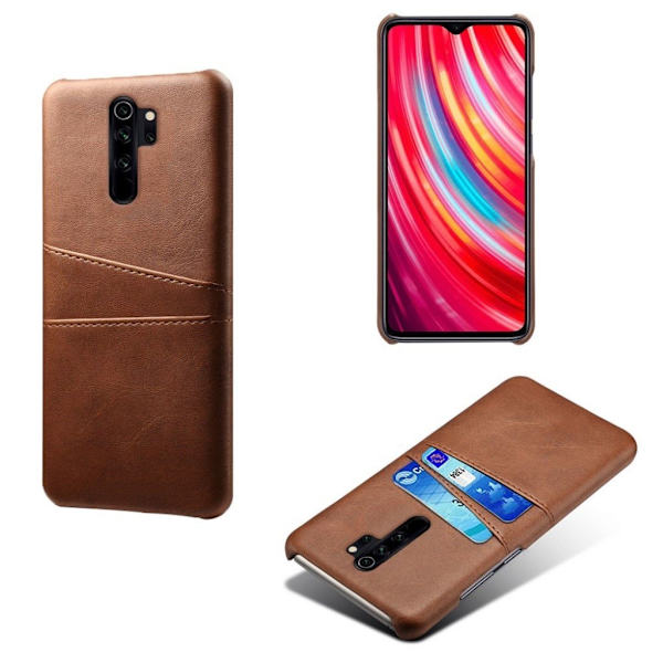 Dual Card Cover - Xiaomi Redmi Note 8 Pro - Kaffe Brown