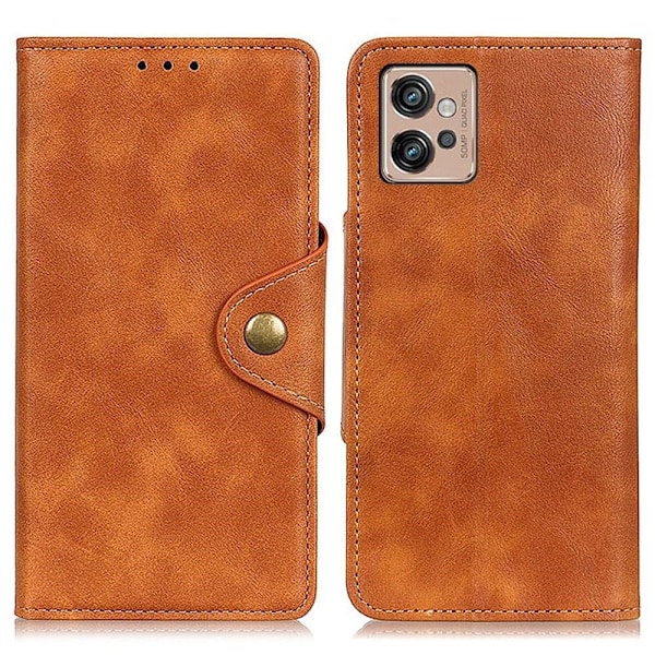 Alpha Motorola Moto G32 Läppäkotelo - Ruskea Brown