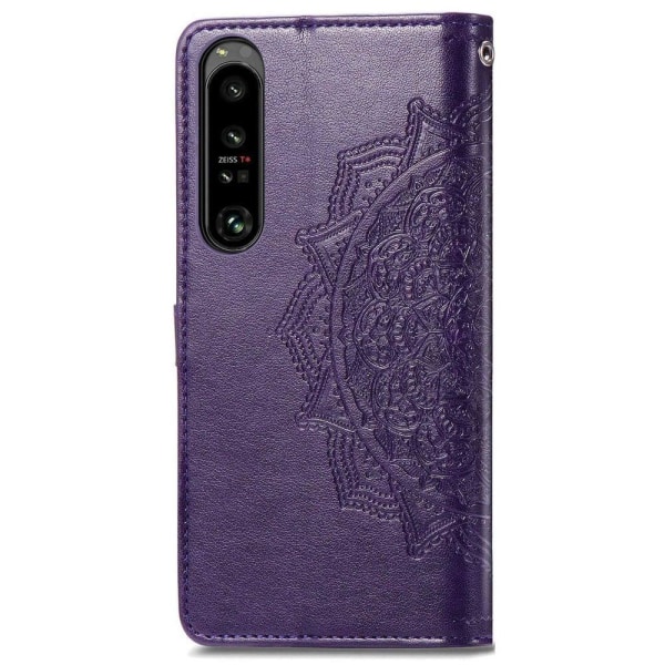 Mandala Sony Xperia 1 Iv Flip Etui - Lilla Purple