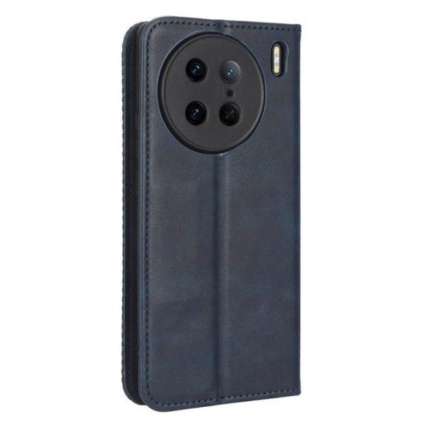 Bofink Vintage Vivo X90 Pro Læder Etui - Blå Blue