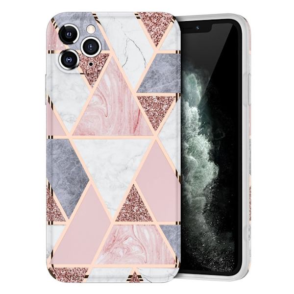 Marble iPhone 11 Pro Max Etui - Rosa Pink