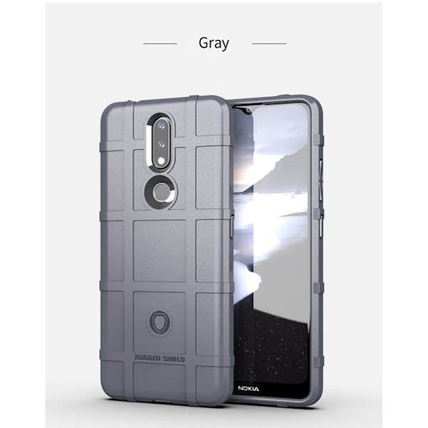 Rugged Shield Nokia 2.4 kotelot - Harmaa Silver grey