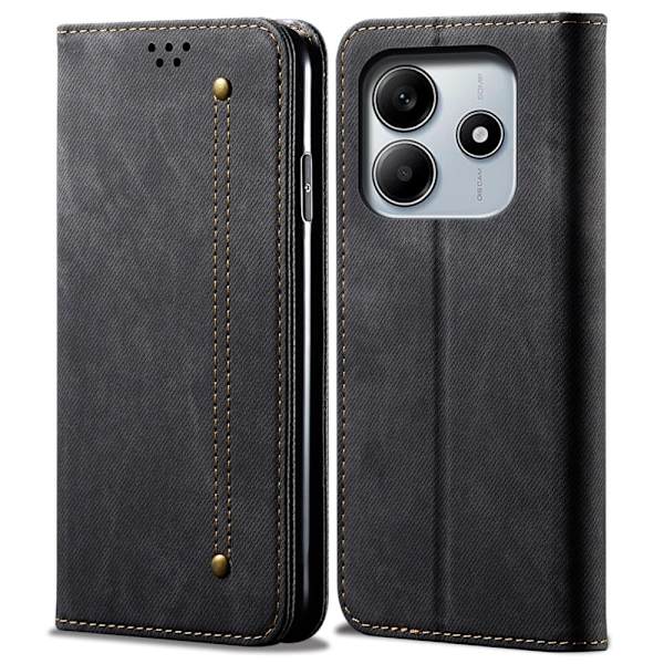 Jeans Xiaomi Redmi Note 14 5G flip case - Musta Black