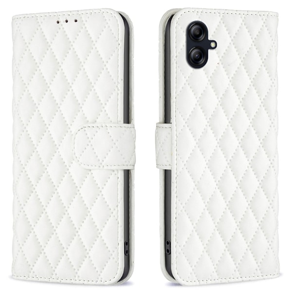 Rombuskuvioinen matta läppäkotelo Samsung Galaxy A04e - Valkoinen White