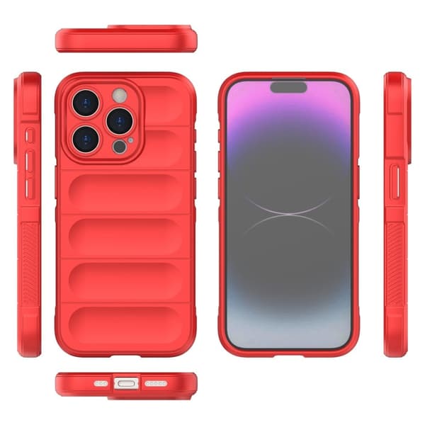 Deksel med mykt grep for iPhone 15 Pro - Rød Red
