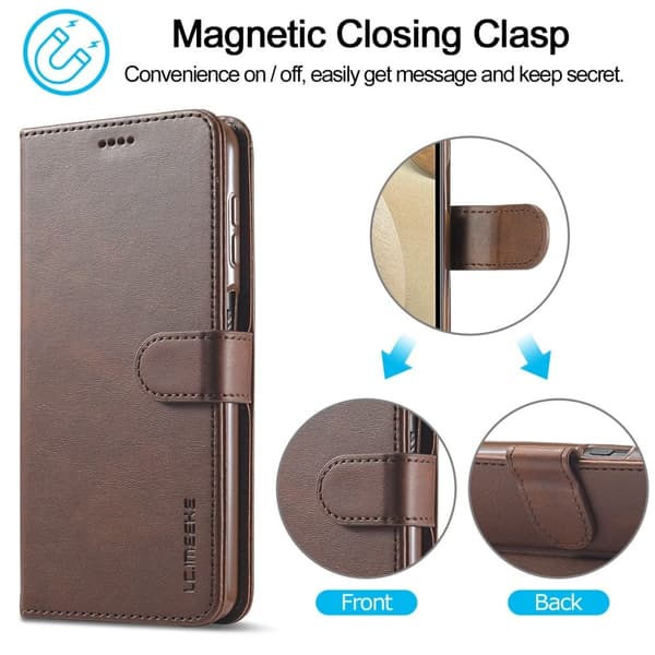 LC.IMEEKE Samsung Galaxy M32 flip etui - Kaffe Brown