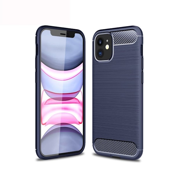 Carbon Flex etui - iPhone 12 Mini - Blå Black