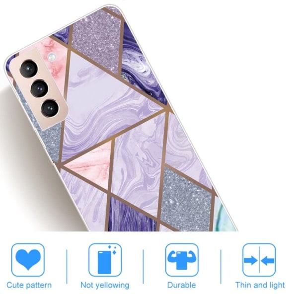 Marble Samsung Galaxy S22 Plus Suojakotelo - Triangles In Diamond Marble Multicolor