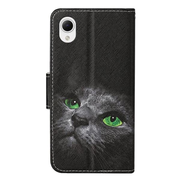 Wonderland Samsung Galaxy A23e Flip Etui - Kat Black