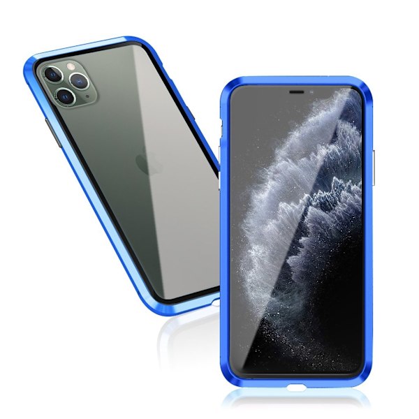 Luphie Sword iPhone 11 Pro Alu-Bumper + Glas - Blå Blå