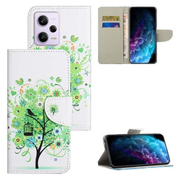 Wonderland Xiaomi Poco X5 Pro / Redmi Note 12 Pro / 12 Pro Speed Flippetui - Grønt Tre Green