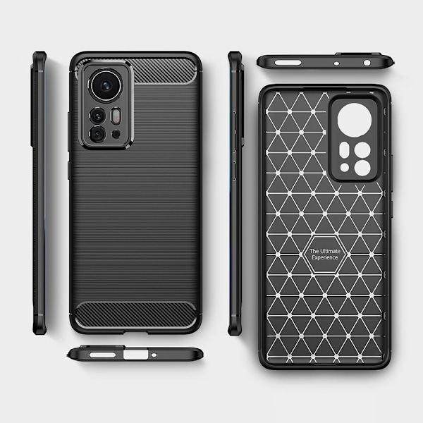 Carbon Flex Etui Xiaomi 12 Pro - Sort Black