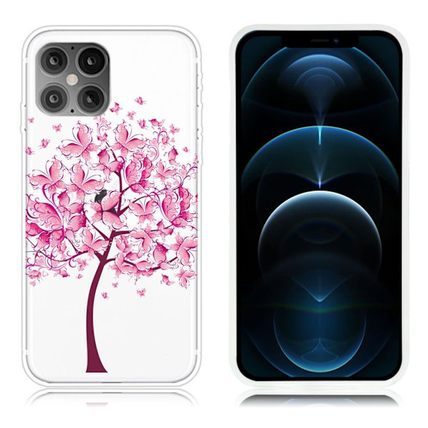Deco iPhone 12 Pro Max Etui - Blomst Tre Pink