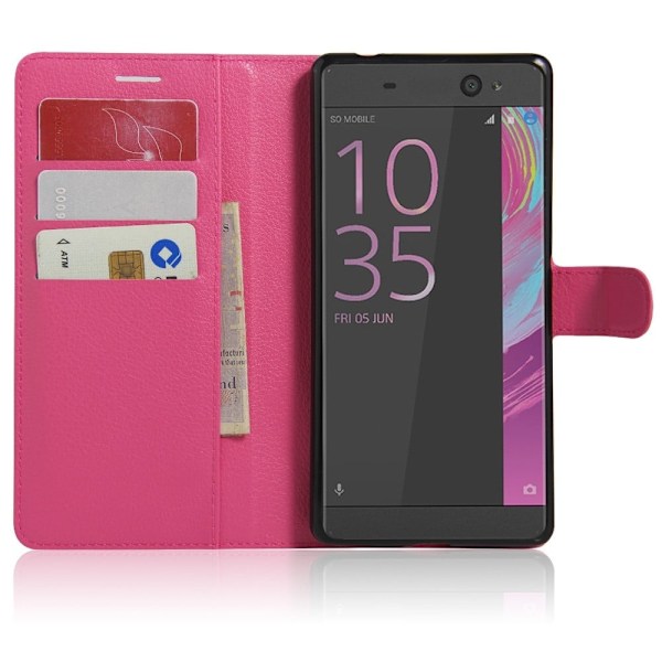Mankell Litchi Läderfodral för Sony Xperia XA Ultra - Varm Rosa Rosa