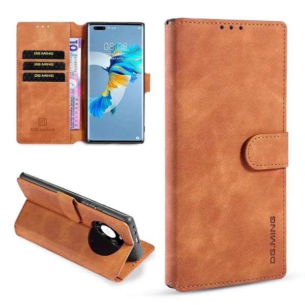 DG.Ming Retro Huawei Mate 40 Pro Plus fodral - Brun Brun