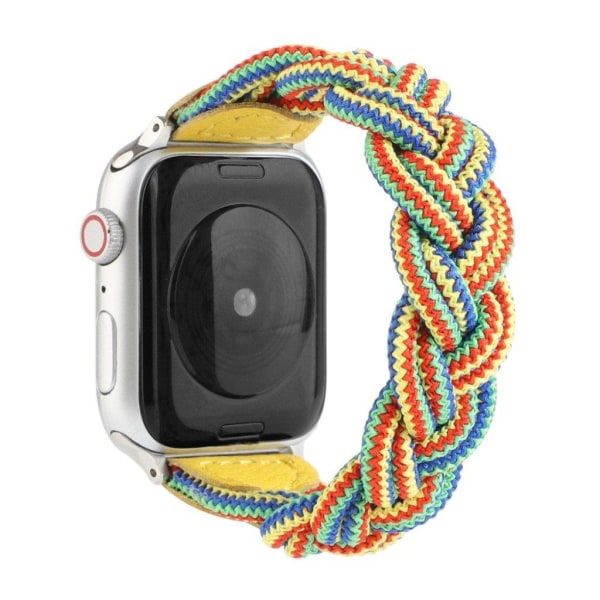 Apple Watch Series 6 / 5 44mm vævet flettet urrem - Gul Camoufla Yellow