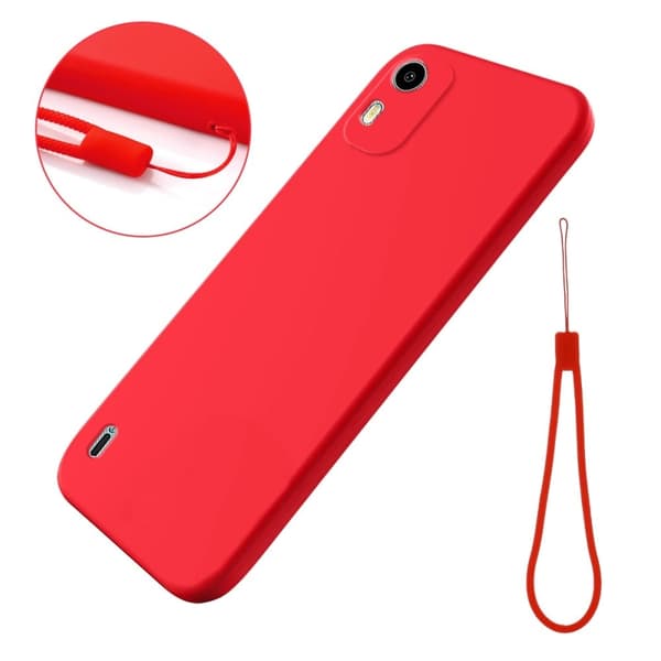 Matt flytende silikondeksel for Nokia C12 Plus / Nokia C12 / Nokia C12 Pro - Rød Red