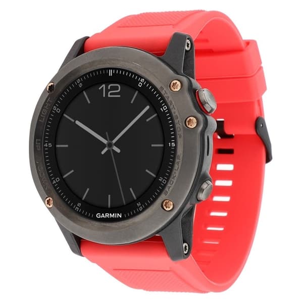 Garmin Fenix 5 22mm silikone Urrem - Rød Red