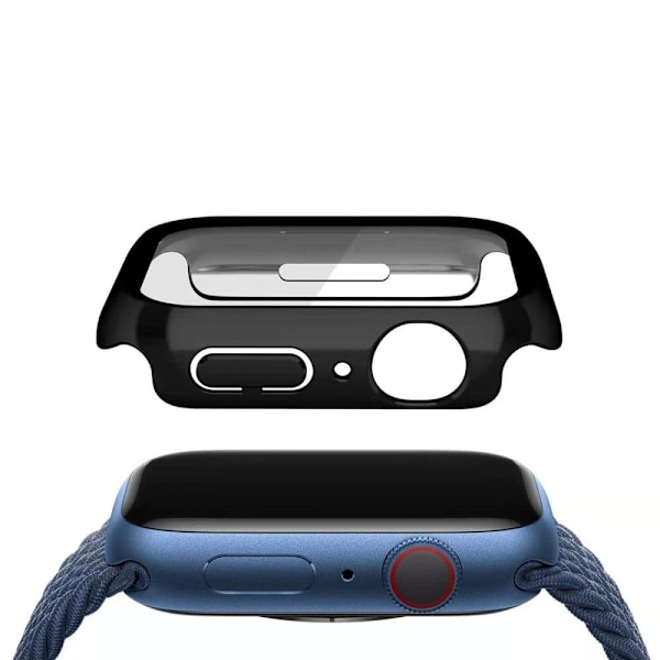 Apple Watch Series 3/2/1 38mm galvaniseret cover med hærdet glas - Sort Black