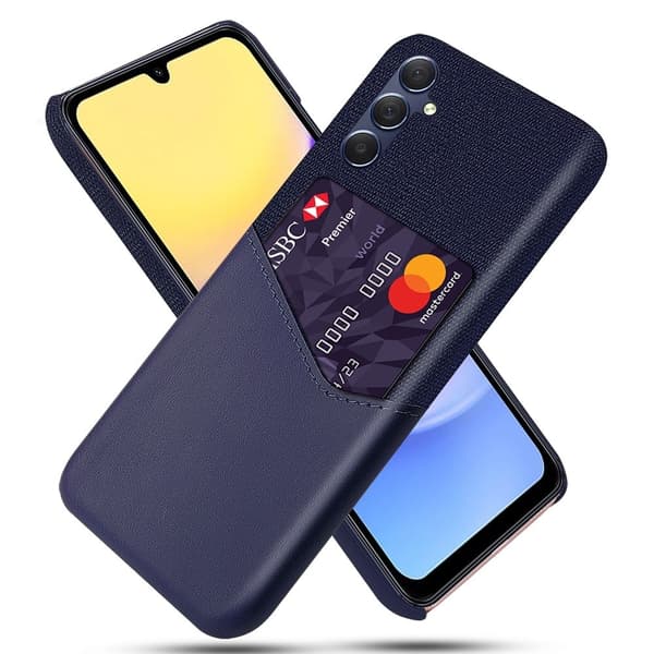 Bofink Oppo A15 cover med kortholder - Blå Blue