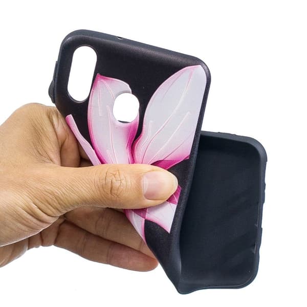 Imagine Samsung Galaxy M20 deksel - Blomstermønster Pink