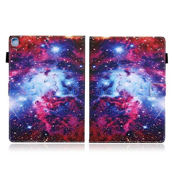 Cool  læder flip etui til iPad (2018) - Cosmos Multicolor