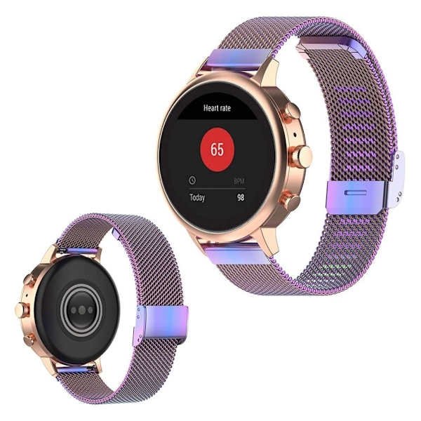 Garmin Vivoactive 4S tyylikäs ruostumattomasta teräksestä valmistettu ranneke - Violetti Purple