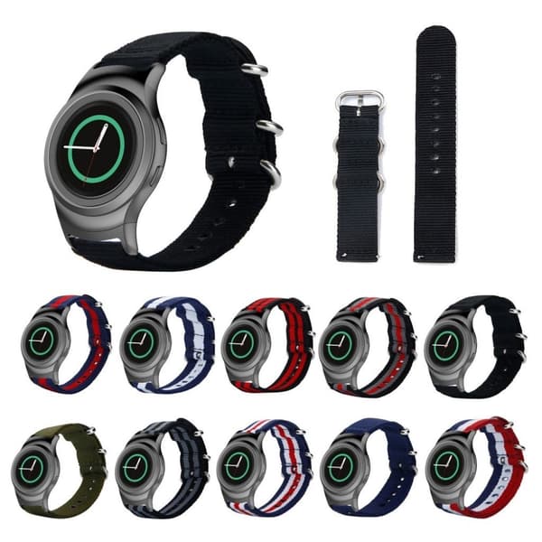 Samsung Gear S2 holdbar nylon Urrem - Sort Black