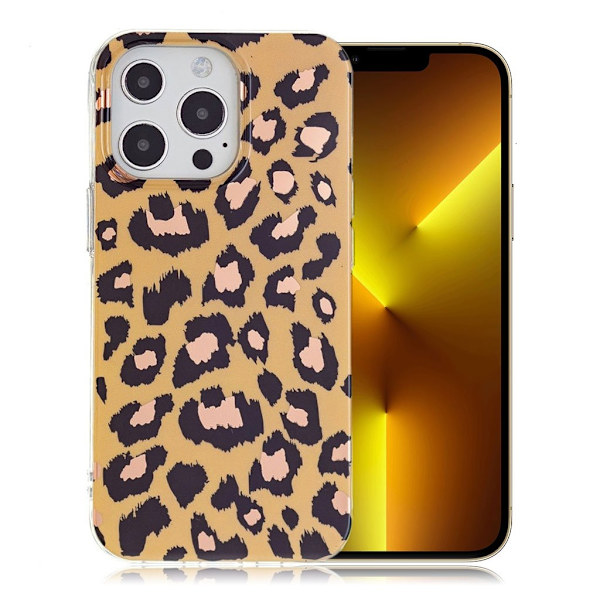 Marble design iPhone 13 Pro Max cover - Leopard Yellow