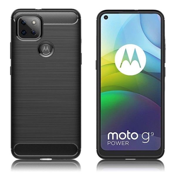 Carbon Flex etui - Motorola Moto G9 Power - sort Black
