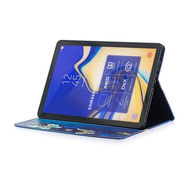 Samsung Galaxy Tab S4 PU-läderfodral med mönster - Eleganta Fjärilar multifärg