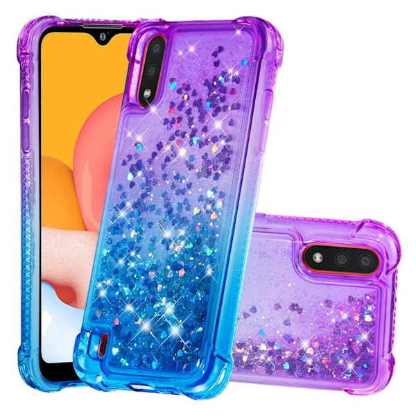 Princess Samsung Galaxy A01 cover - Lilla / Blå Multicolor