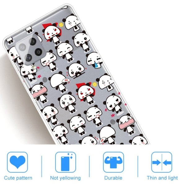 Deco Samsung Galaxy A42 5G Etui - Little Pandaer Multicolor