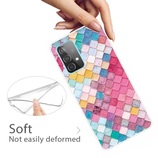 Deco Samsung Galaxy A52 5G kotelot - Värikäs Neliöt Multicolor