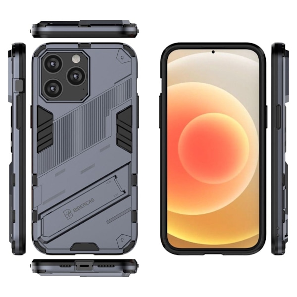 Stødsikkert hybridcover med et moderne touch til iPhone 14 Pro - Mørkeblå Blue