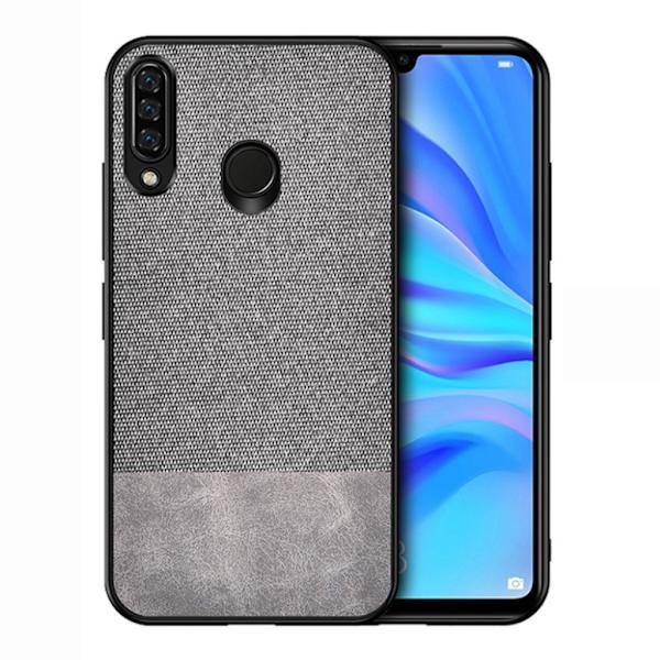 Berlin Honor 10 Lite cover - Klud + PU Stle / Lysegrå Silver grey