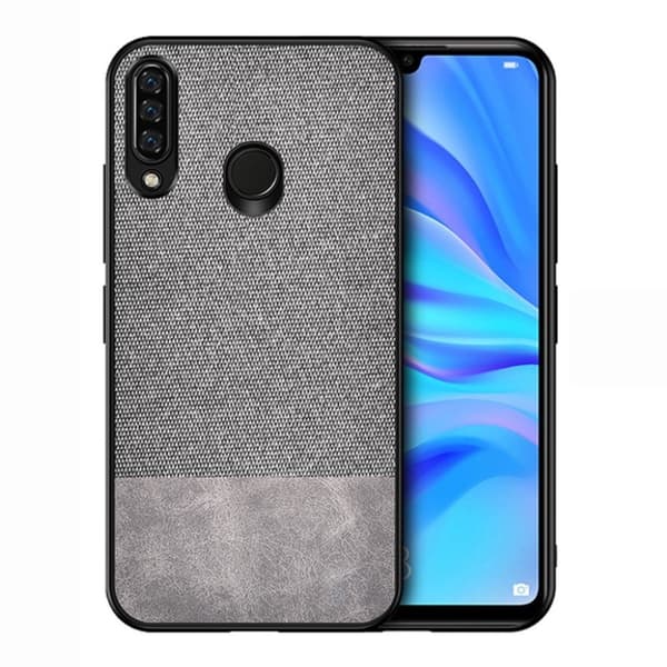 Berlin Honor 10 Lite deksel - Cloth + PU / Lysegrå Silver grey
